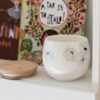 Porcelánová dóza s květinovým potiskem