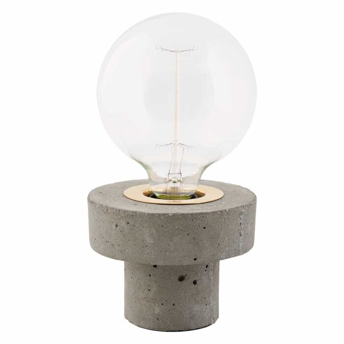 Betonová stolní lampa Pin