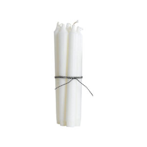 Bílá svíčka 24 cm - set 5 ks