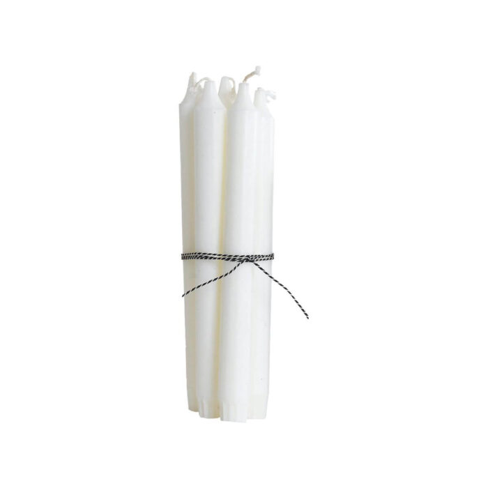 Bílá svíčka 24 cm - set 5 ks
