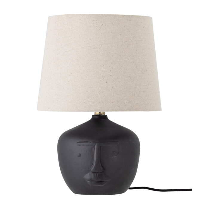 Stolní lampa Matheo s lněným stínidlem