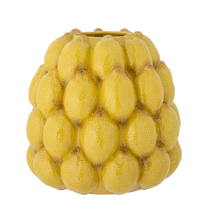 Designová váza LimoneDesignová váza Limone Bloomingville – keramická váza se žlutými citrony.